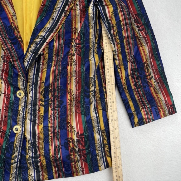 Criscione Sz L Brocade Floral Vintage Embellished Jacket Blazer Made In USA - Picture 12 of 16